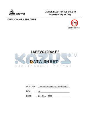 LSRFVG42292-PF datasheet - DUAL COLOR LED LAMPS