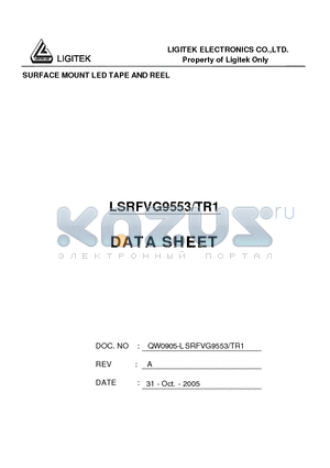 LSRFVG9553-TR1 datasheet - SURFACE MOUNT LED TAPE AND REEL