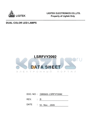 LSRFVY2092 datasheet - DUAL COLOR LED LAMPS