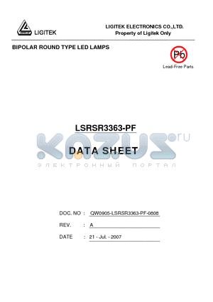 LSRSR3363-PF datasheet - BIPOLAR ROUND TYPE LED LAMPS