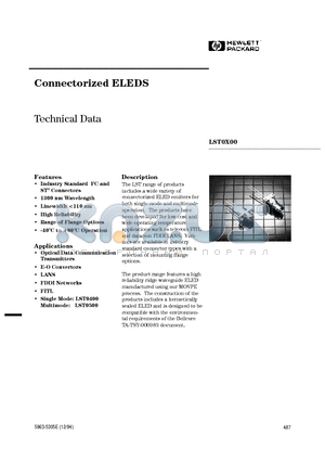 LST0400-FC-A datasheet - Connectorized ELEDS
