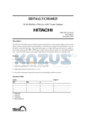 HD74ALVCH16825 datasheet - 18-bit Buffers / Drivers with 3-state Outputs