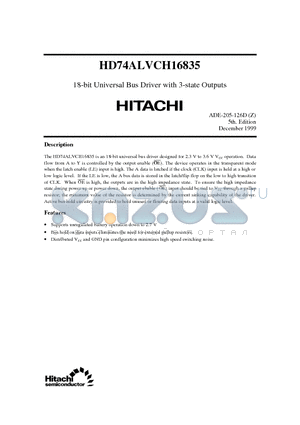 HD74ALVCH16835 datasheet - 18-bit Universal Bus Driver with 3-state Outputs