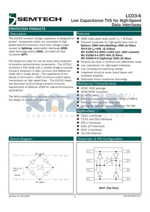 LC03-6.TBT datasheet - Low Capacitance TVS for High-Speed Data Interfaces