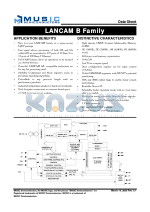 MU9C1480B-70TAC datasheet - LANCAM B Family