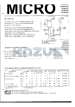 MUB81DH datasheet - LOW CURRENT HIGH EFFICIENCY LED