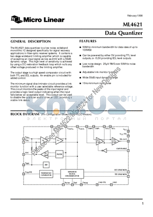 ML4621CQ datasheet - Data Quantizer