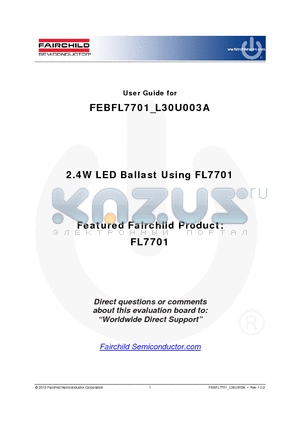 FL7701 datasheet - 2.4W LED Ballast Using FL7701