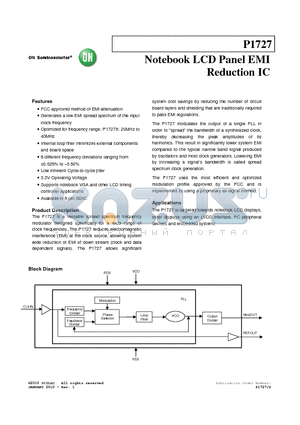 P1727 datasheet - Notebook LCD Panel EMI Reduction IC