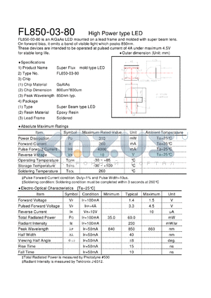 FL850-03-80 datasheet - FL850-03-80