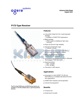 P172ABCJ datasheet - P172-Type Receiver