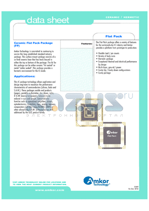 FLATPACK datasheet - Ceramic Flat Pack Package