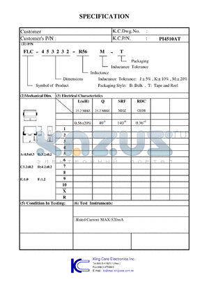 FLC-453232-R56M datasheet - FLC-453232-R56M