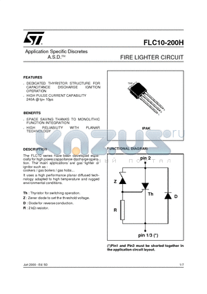 FLC10 datasheet - FIRE LIGHTER CIRCUIT