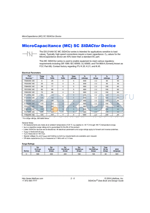 P1800SCMC datasheet - MicroCapacitance (MC) SC SIDACtor Device