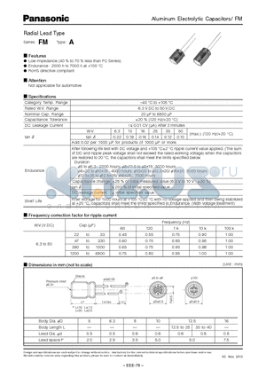 EEU-FM1H101BJ datasheet - Aluminum Electrolytic Capacitors