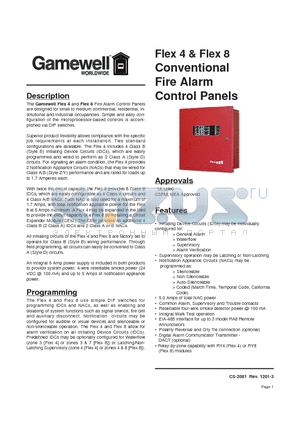 FLEX4 datasheet - Conventional Fire Alarm Control Panels