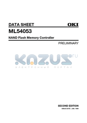 ML54053 datasheet - NAND Flash Memory Controller