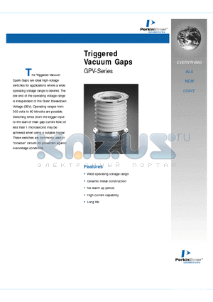 GPV-7013 datasheet - Triggered Vacuum Gaps