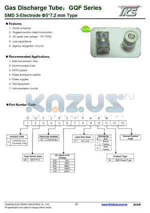 GQF3R075NRM datasheet - SMD 3-Electrode 57.2 mm Type