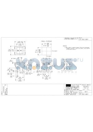 GR-2022-0007 datasheet - ROCKER SWITCH ASSEMBLY POP IN D.P.-D.T.