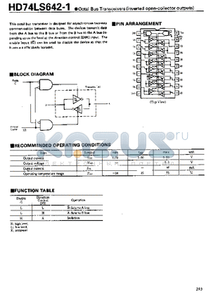 HD74LS642-1 datasheet - Octal Bus Transceivers(inverted open-collector outputs)