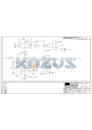 GR5-626-0819 datasheet - SWITCH ASSEMBLY D.P.-D.T. W/SOLDER SHIELD & P.C. TERMINALS