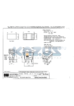 GRB224A2NABA1 datasheet - ROCKER SWITCH