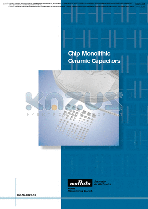 GRM1555C1H4R7WA01D datasheet - Chip Monolithic Ceramic Capacitors