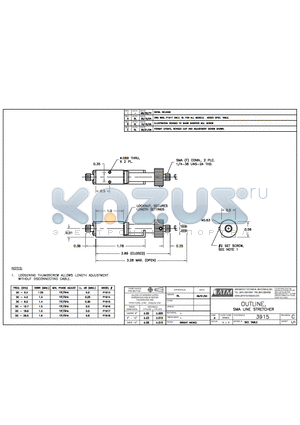 P1917 datasheet - OUTLINE, SMA LINE STRETCHER