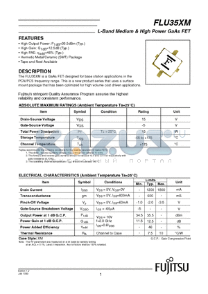 FLU35XM datasheet - L-Band Medium & High Power GaAs FET