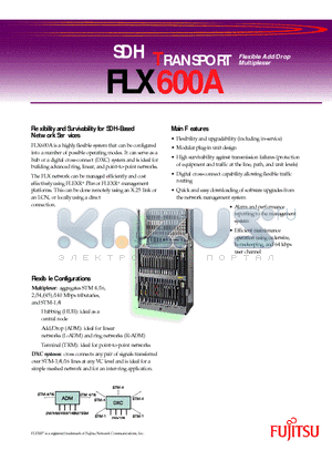 FLX600A datasheet - SDH TRANSPORT