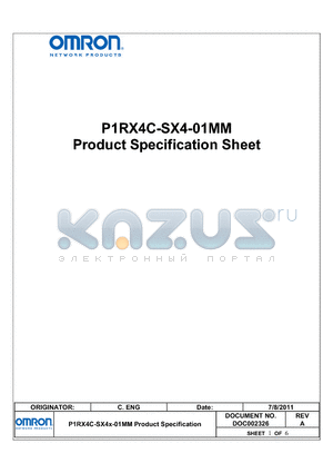 P1RX4C-SX4-01MM datasheet - Multiple signals from one Multimode fiber