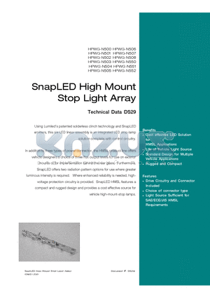 HPWG-N500 datasheet - SnapLED High Mount Stop Light Array