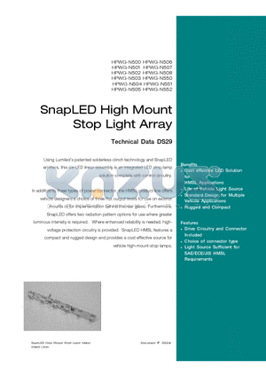 HPWG-N501 datasheet - SnapLED High Mount Stop Light Array