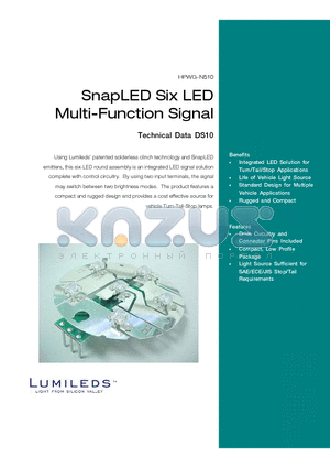 HPWG-N510 datasheet - SnapLED Six LED MultiFunction Signal