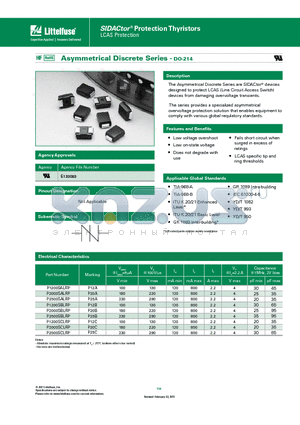 P2000SCLRP datasheet - The series provides a specialized asymmetrical overvoltage protection solution