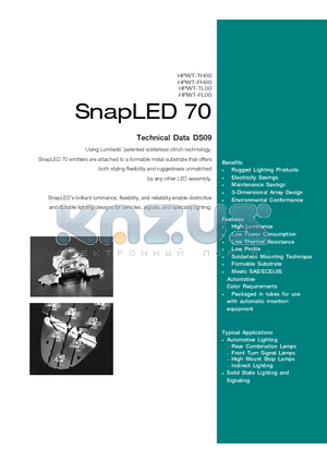 HPWT-TH00 datasheet - SnapLED 70