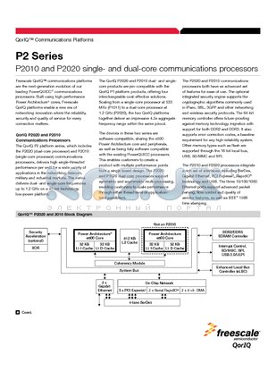 P2010 datasheet - single- and dual-core communications processors
