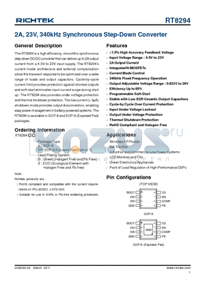 GRM31CR60J476M datasheet - 2A, 23V, 340kHz Synchronous Step-Down Converter