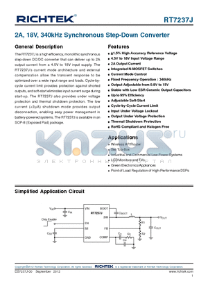 GRM31CR61E106K datasheet - 2A, 18V, 340kHz Synchronous Step-Down Converter