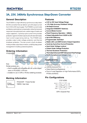 GRM31CR61E106K datasheet - 3A, 23V, 340kHz Synchronous Step-Down Converter