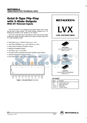 MC74LVX374 datasheet - LOW-VOLTAGE CMOS