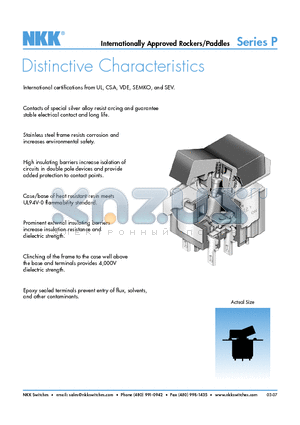 P2011YZ-HB datasheet - Internationally Approved Rockers/Paddles