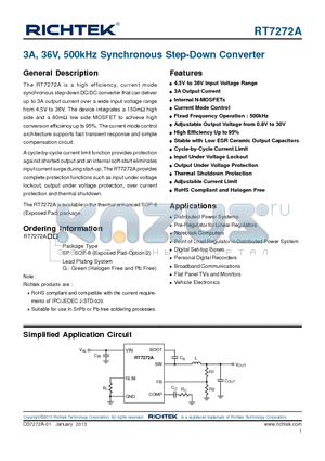GRM32ER71H475K datasheet - 3A, 36V, 500kHz Synchronous Step-Down Converter