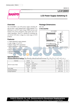 LC4120 datasheet - LCD Power Supply Switching IC