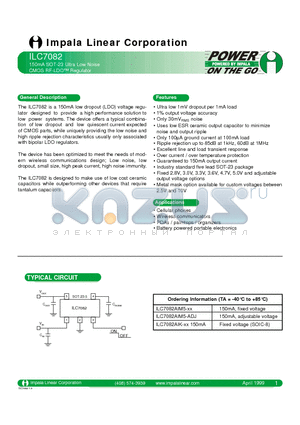 GRM42-6X5R475K10 datasheet - 150MA SOT-23 ULTRA LOW NOISE CMOS RF-LDO REGULATOR