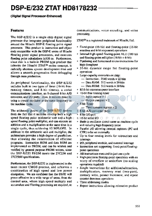 HD8178232 datasheet - Digital Signal Processor-Enhanced