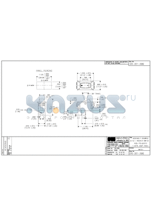 GRS-2011-2080 datasheet - ASSEMBLY DRAWING S.P.S.T. ROCKER SWITCH NON-POLARIZED 1.125 x .550 PANEL