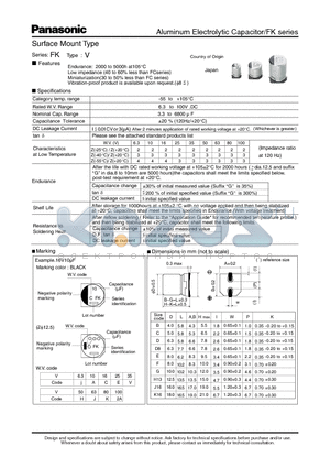 EEV-FK1H221P datasheet - Aluminum Electrolytic Capacitor/FK series